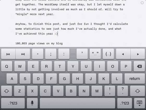 iA Writer on the iPad