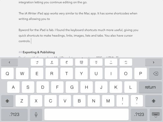 Byword on the iPad