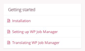 Docs are now organised into groups